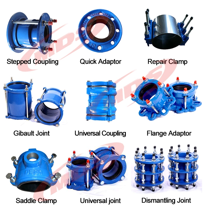 En545 DN40 Ductile Cast Iron Universal Flange Adaptor for PE Pipe