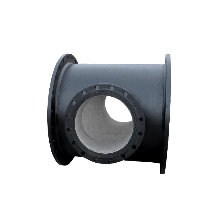 BS En545 Black Epoxy Coating Ductile Iron Flanged Pipe Fittings-All Flanged Tee