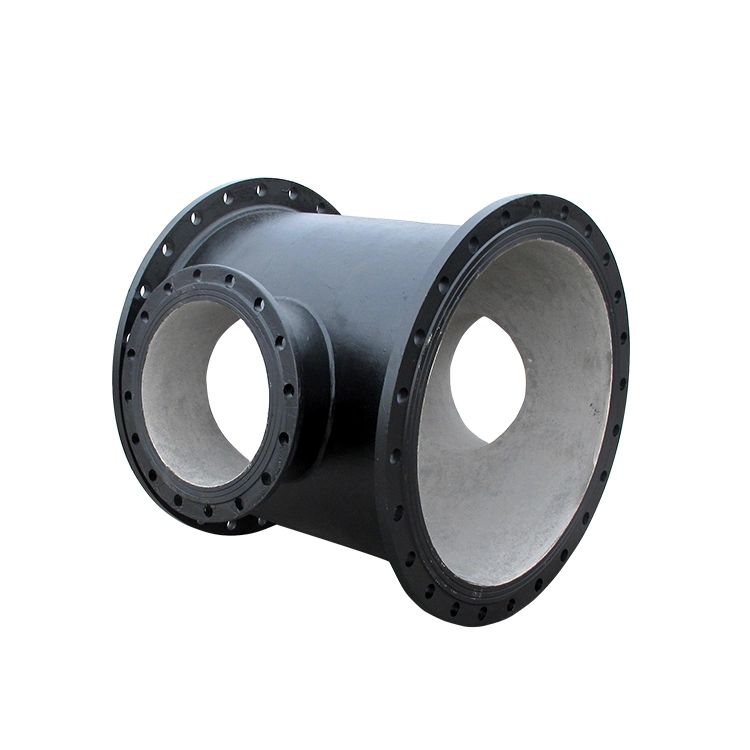 BS En545 Black Epoxy Coating Ductile Iron Flanged Pipe Fittings-All Flanged Tee