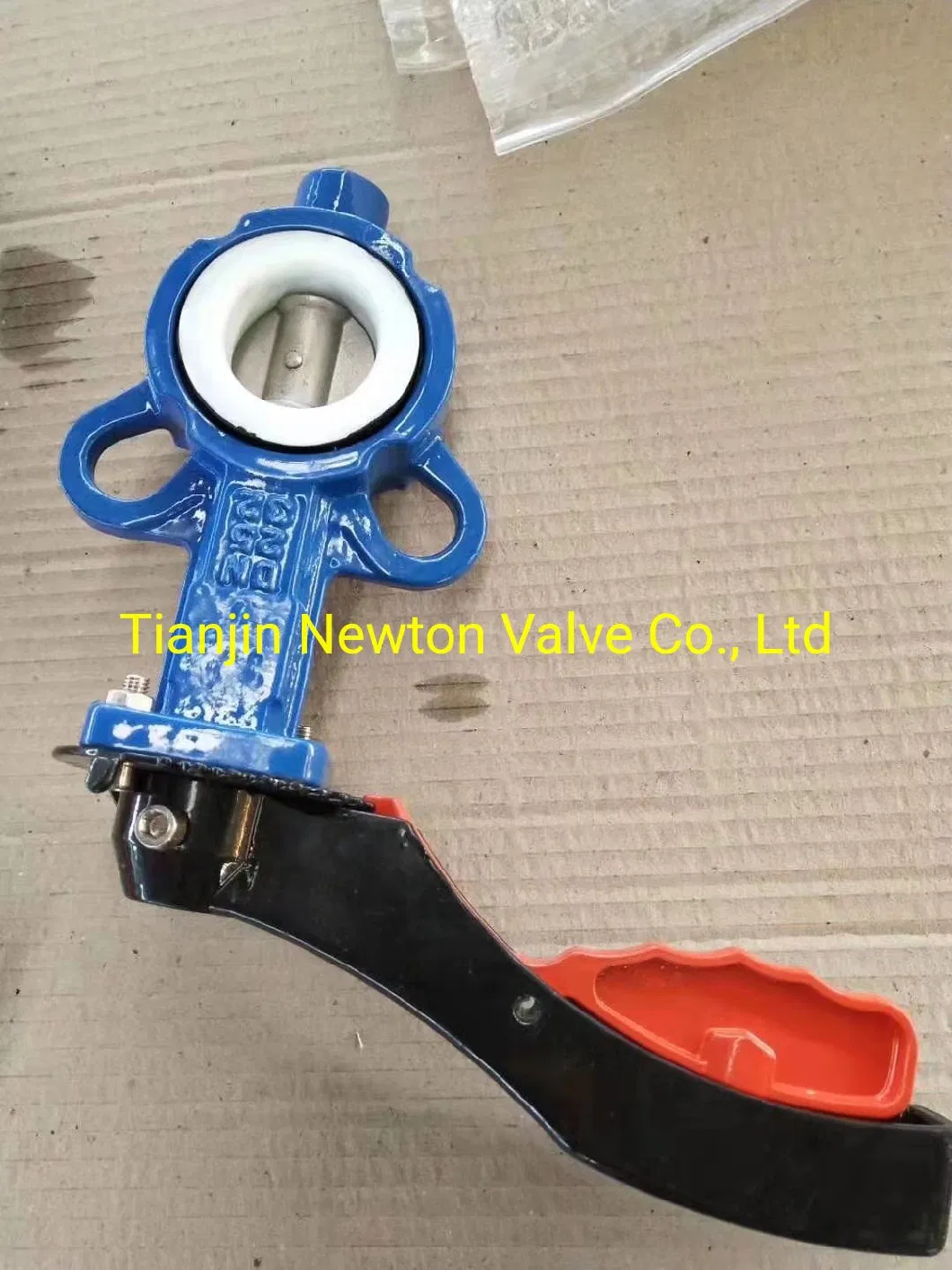 Through Shaft (with pin) Pn10 Pn16 API609 150lb ANSI DIN JIS Universal Flange Wafer Type Butterfly Valve As2129 Table E/D Hand Lever Handle